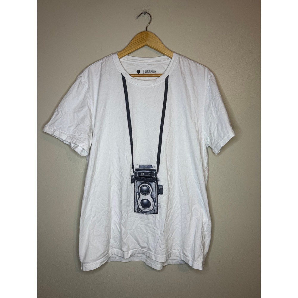 Goods of Desire Shanghai Camera Graphic T-Shirt White‎ Mens Short Sleeve Tee